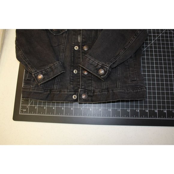 Old Navy/ Jacket with hood/(Size 3T) Black Demin with sweatshirt hoodie - Picture 7 of 16